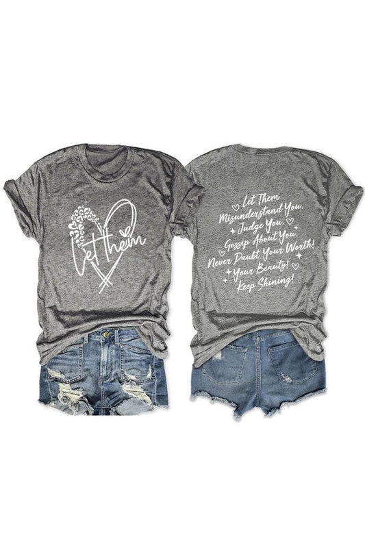 CWTTS1559_SUMMER NEW LETTER HEART PRINT CASUAL SHORT SLEEVES