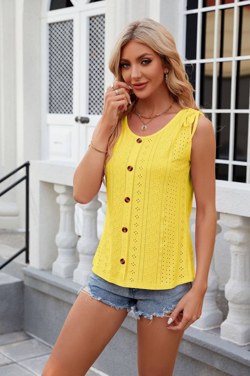 CWTTSL0234_Round Neck Sleeveless Knit Top