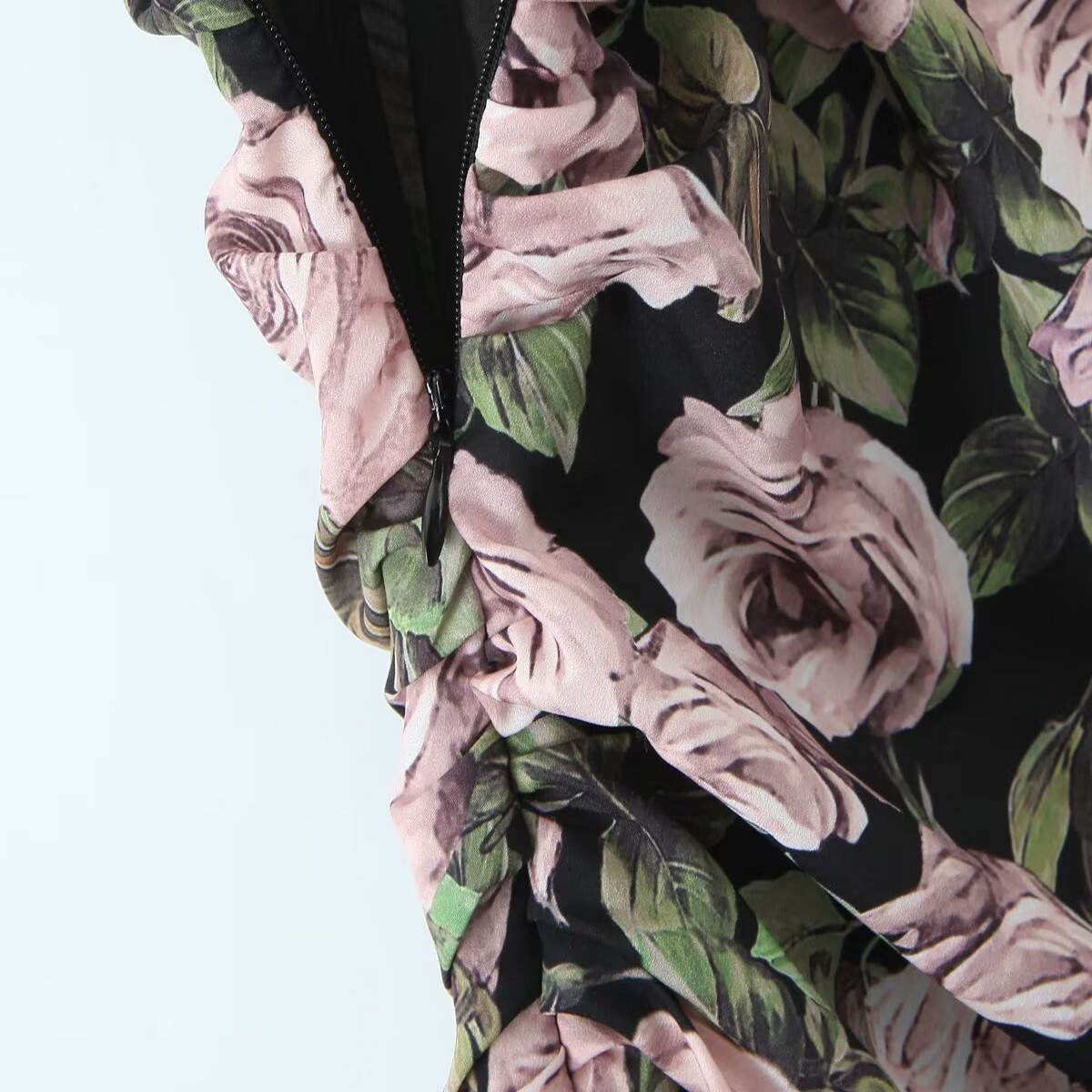French Style Lace Rose Print Women¡¯s Slip Dress
