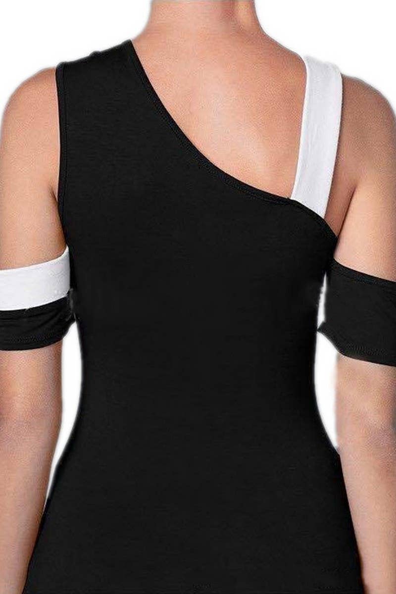 CWTTSL0521_SUMMER OFF-SHOULDER CROSS-STRAP SEXY T-SHIRT