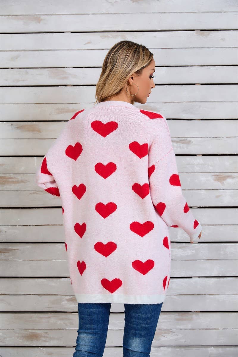 CWOCAL1801_KNITTED VALENTINE'S DAY LARGE HEART SWEATER