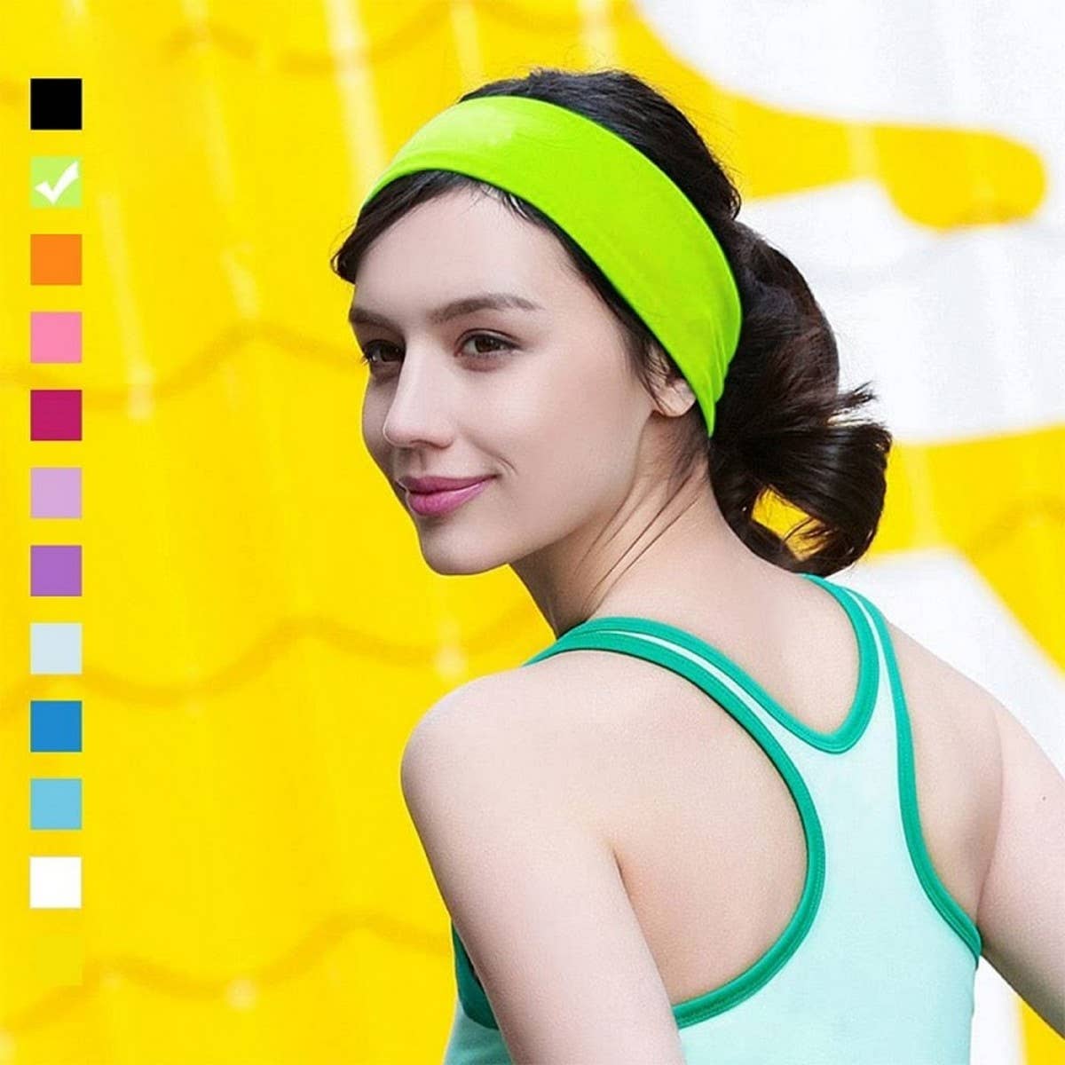 CWAHA6412_SOLID COLOR HIGH ELASTIC YOGA SPORTS HEADBAND