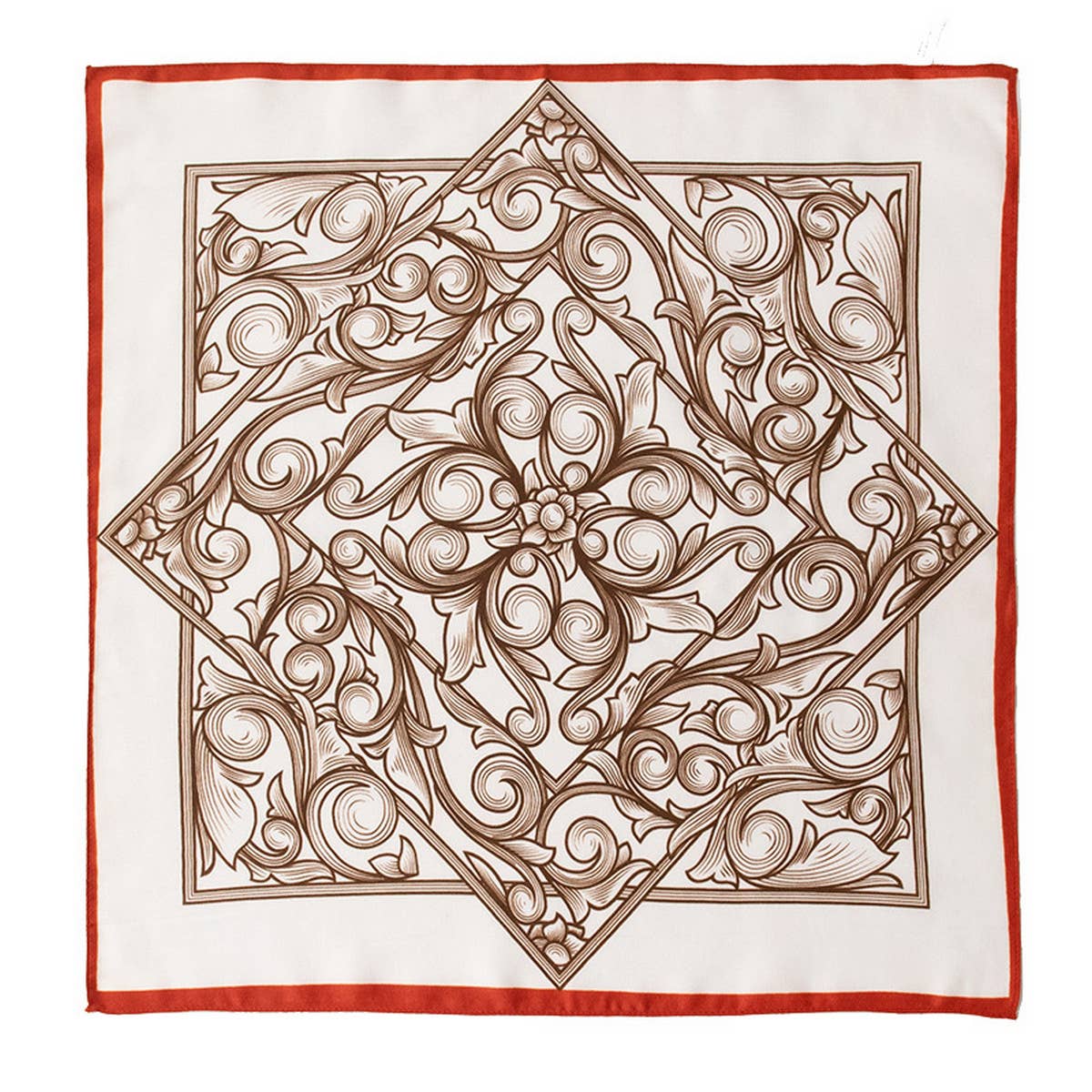 RETRO GEOMETRIC PRINT SQUARE SCARF_CWASC0923