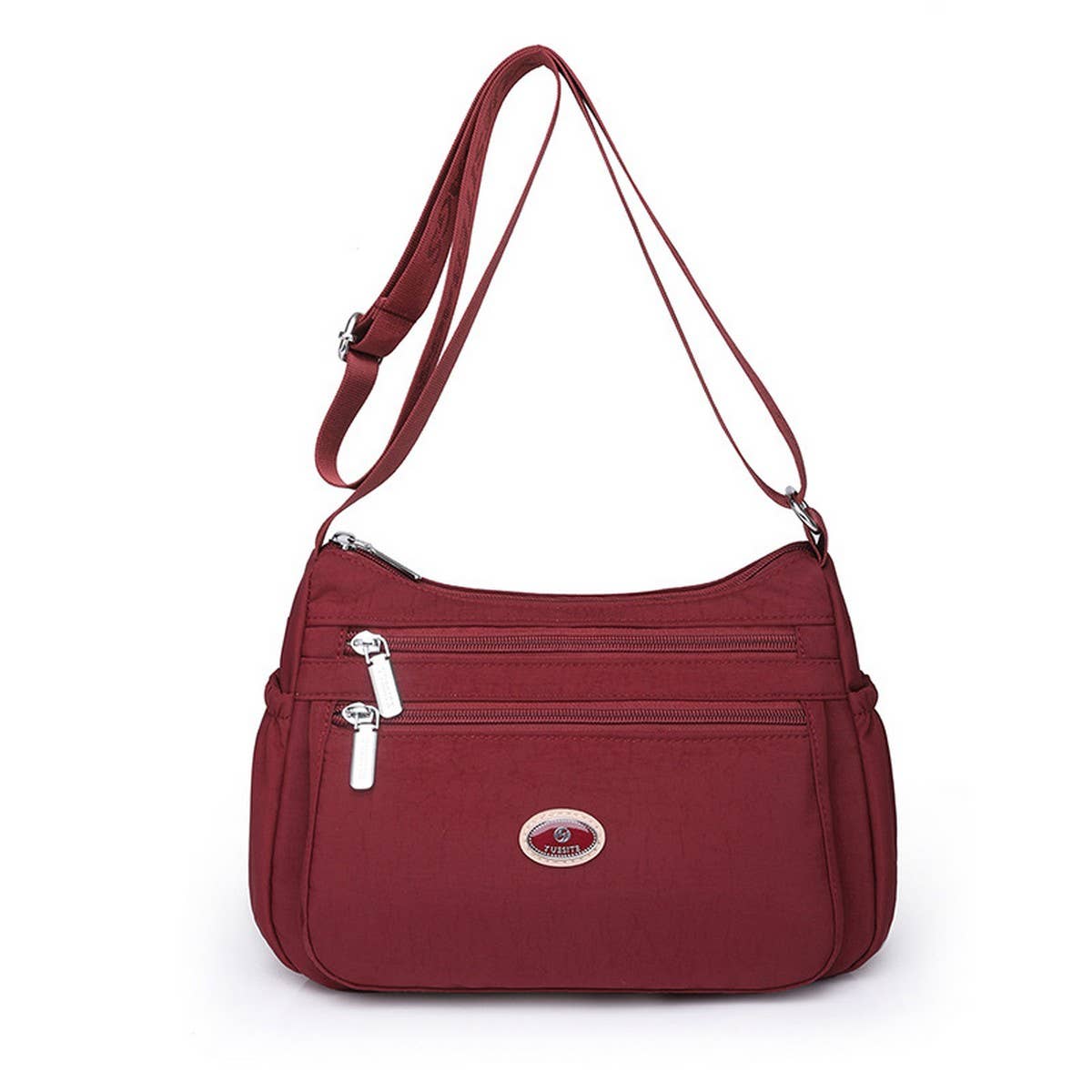 LARGE CAPACITY SIMPLE NYLON SHOULDER MESSENGER BAG_CWAB3521