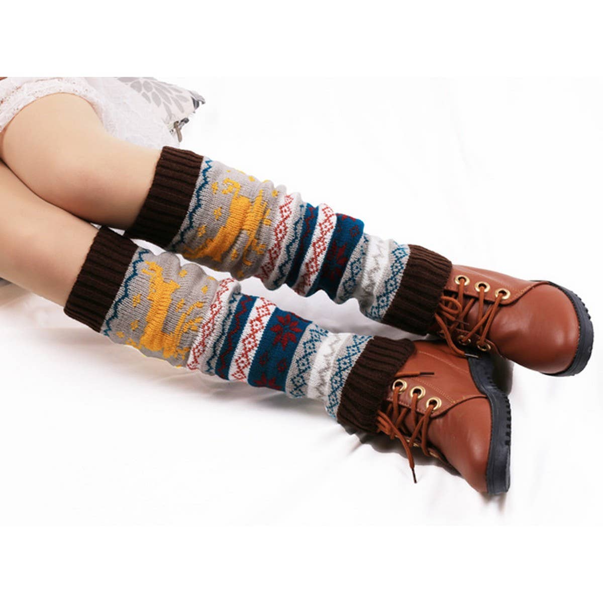 CWMS0820_Christmas Knitted Deer Leg Warmers