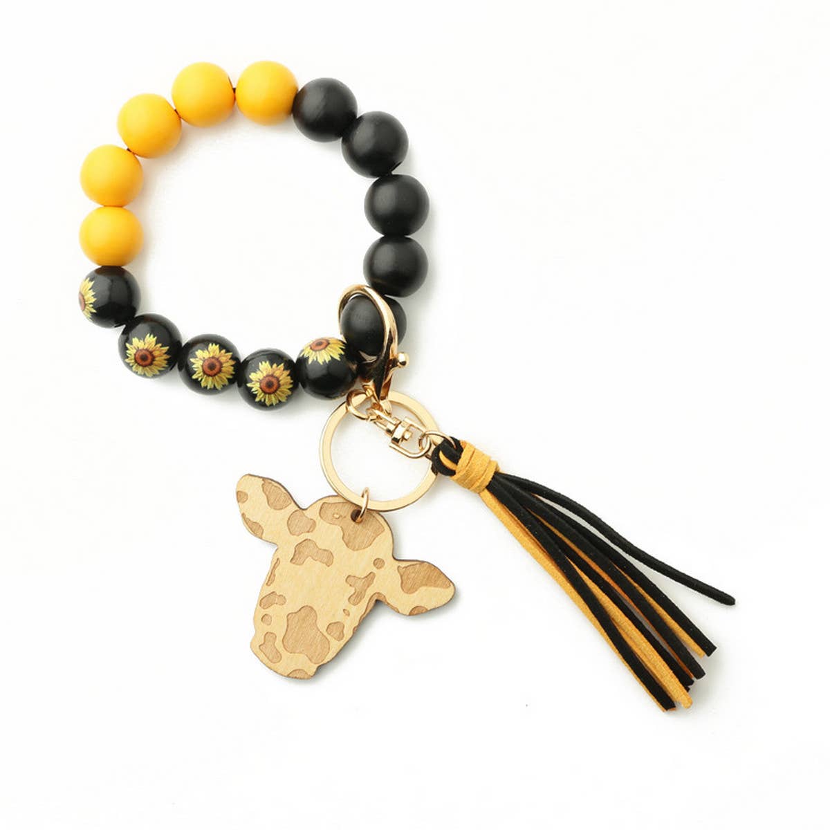 WESTERN NEW TASSEL BRACELET BULL HEAD KEYCHAIN
