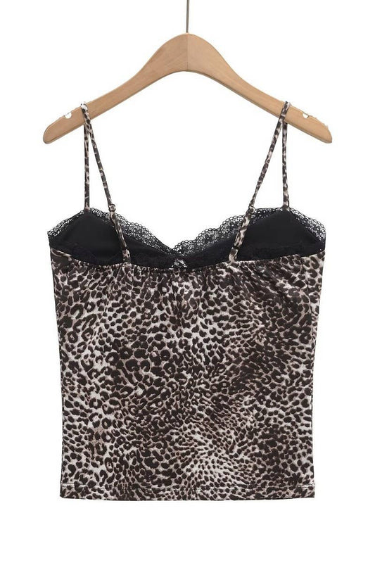 CWTTSL0362_LEOPARD PRINT FITTED KNITTED CAMISOLE TOP