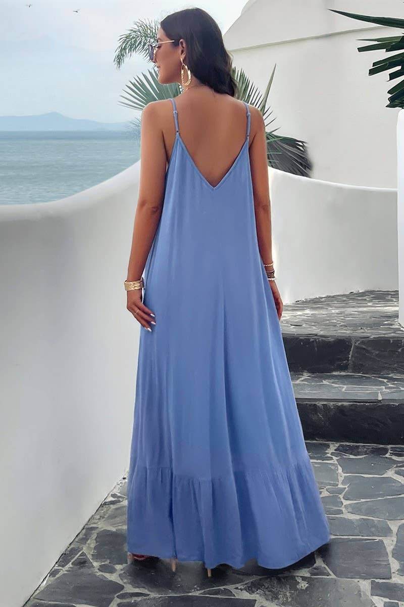 CWDMD1001_Casual Sleeveless Loose Long Sexy Maxi Dress