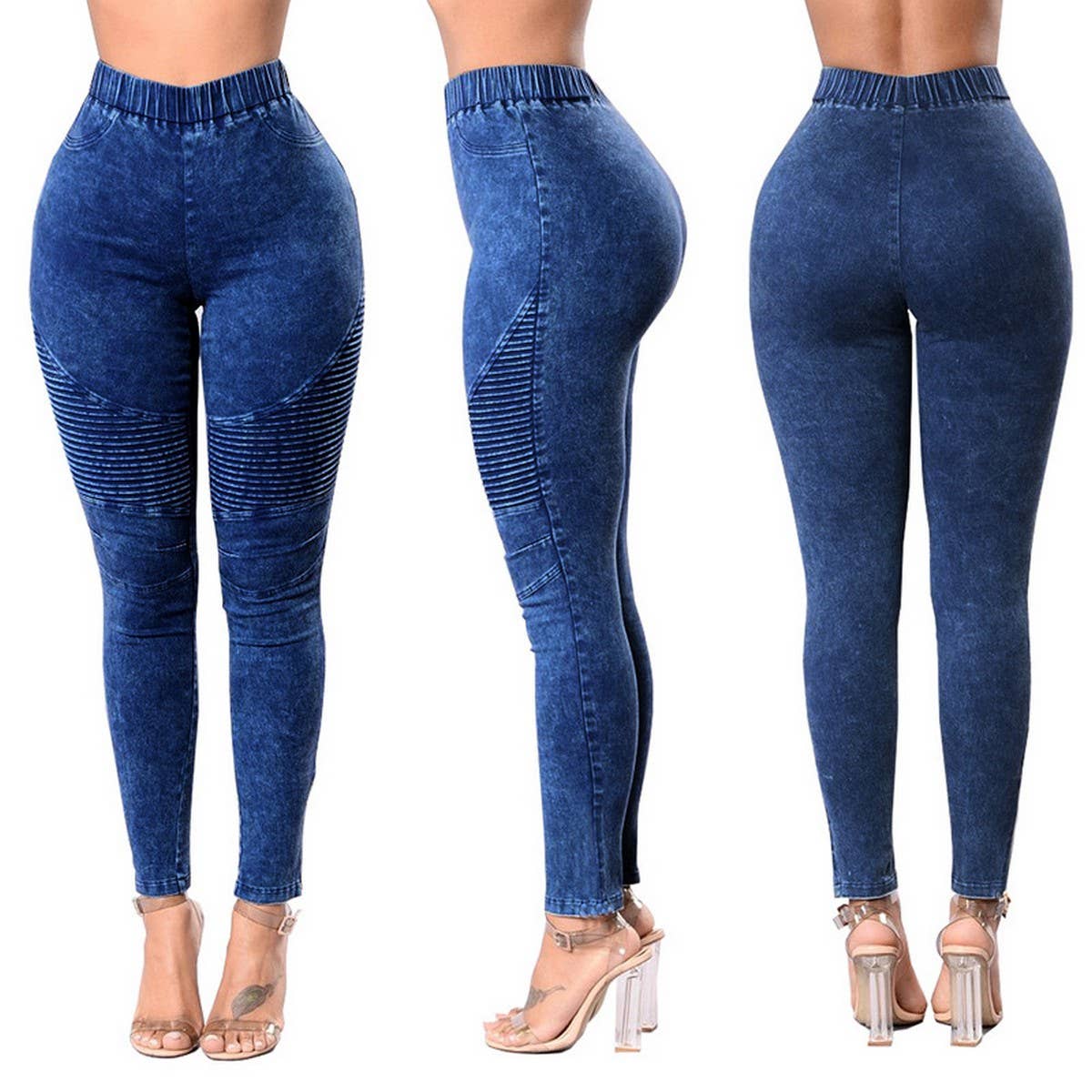WOMENS HIGH WAISTED HIGH ELASTIC SLIM FIT JEANS_CWJP0164