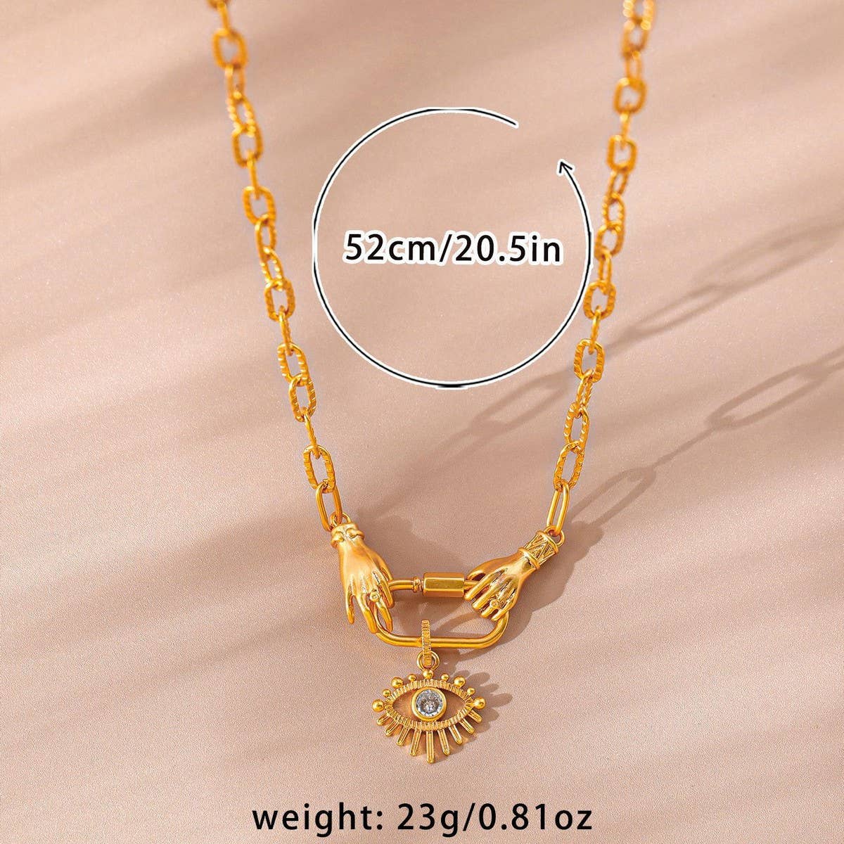 HIGH-END AND VERSATILE DEVIL'S EYE ZIRCON NECKLACE