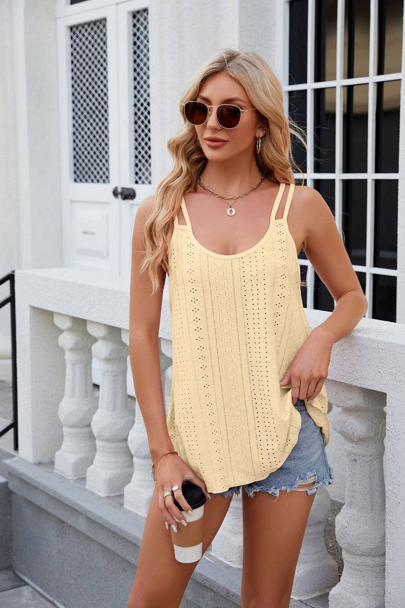 CWTTSL0228_Sleeveless Double Strap Knit Top