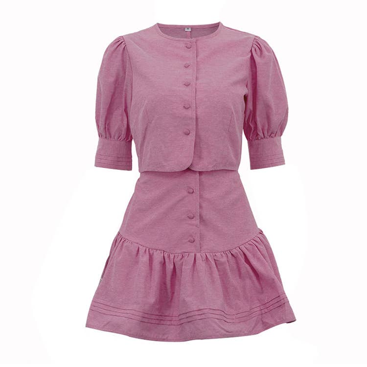 Casual and fashionable short skirt set