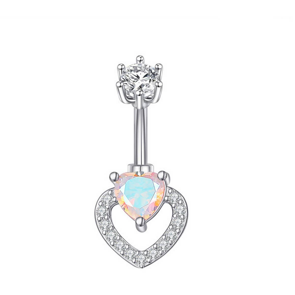 Non-Pierced Butterfly Oil Drop Belly Button Clip_CWMM9470