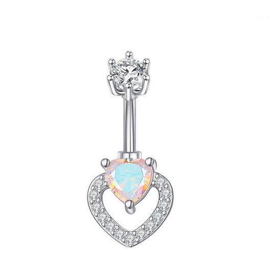 Non-Pierced Butterfly Oil Drop Belly Button Clip_CWMM9470