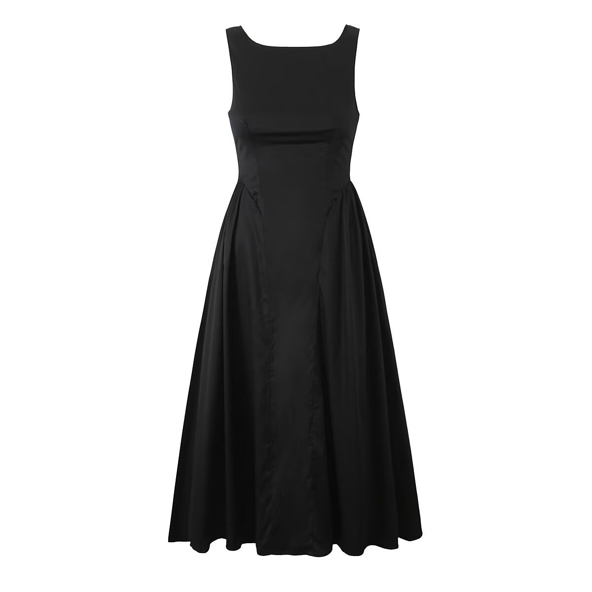 New Women??¢s Backless Boat Neck Long Vest Dress_CWDMD5811