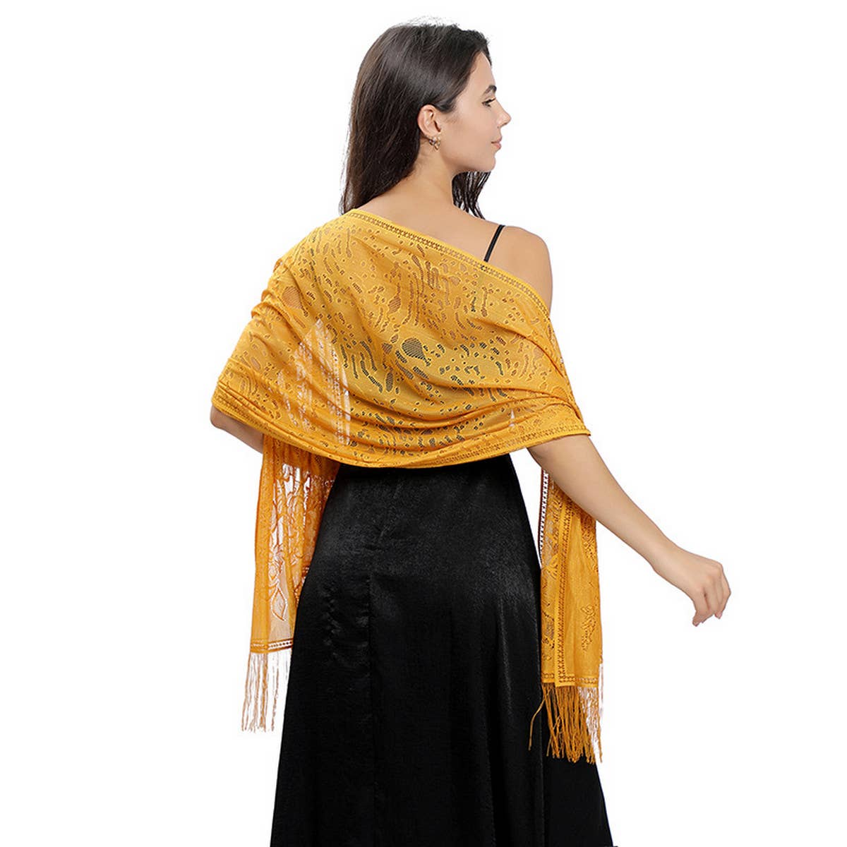 NEW FLOWER LACE EVENING SHAWL