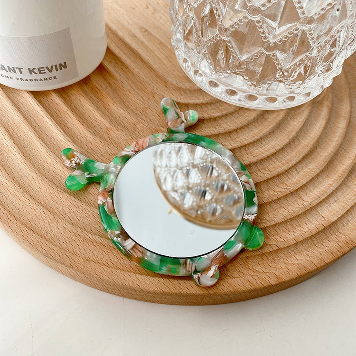 Cute Animal Acetate Mini Makeup Mirror, Portable