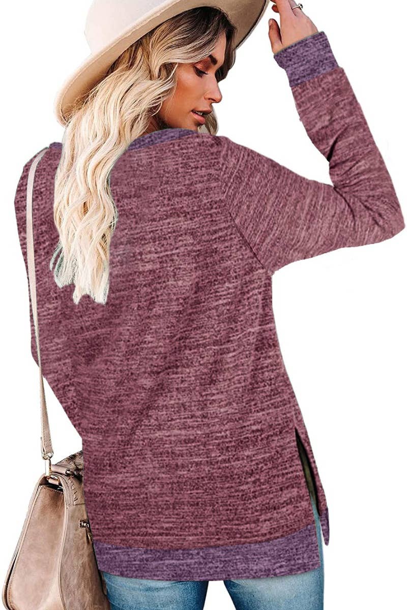 CWTBLL1889_CREW-NECK LONG-SLEEVED JUMPER WITH A SLIT