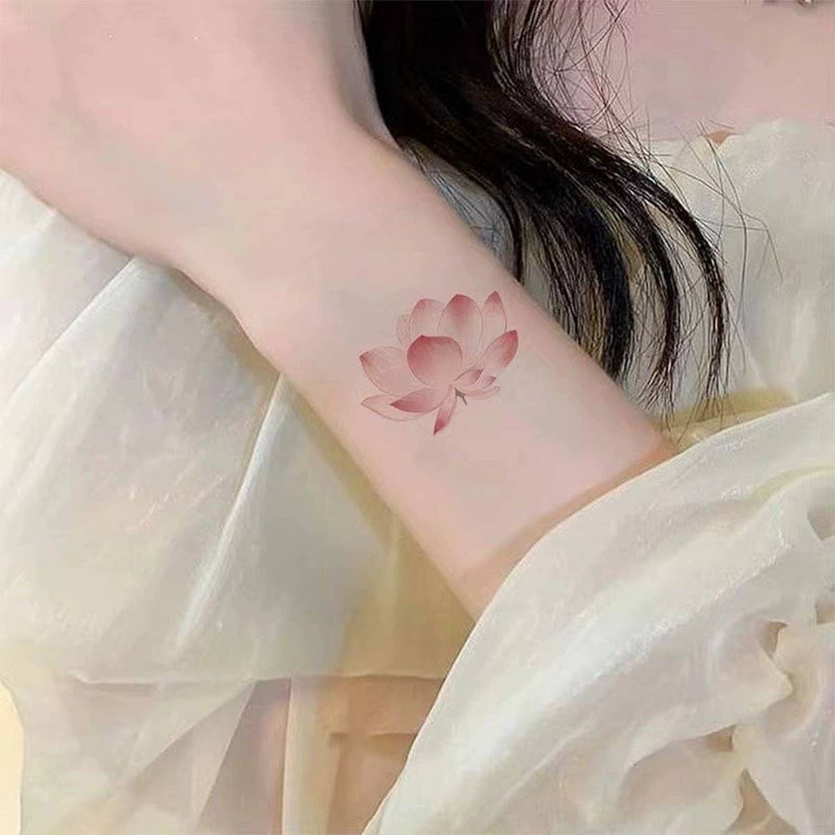 Color Lotus Tattoo Stickers ? Waterproof & Fresh