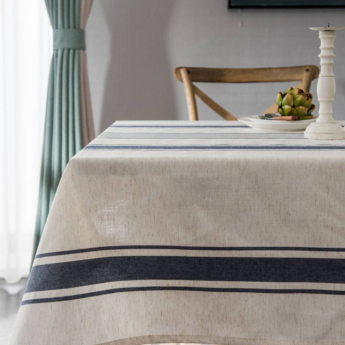 GEOMETRIC STRIPED TABLECLOTH PRINTED TABLECLOTH