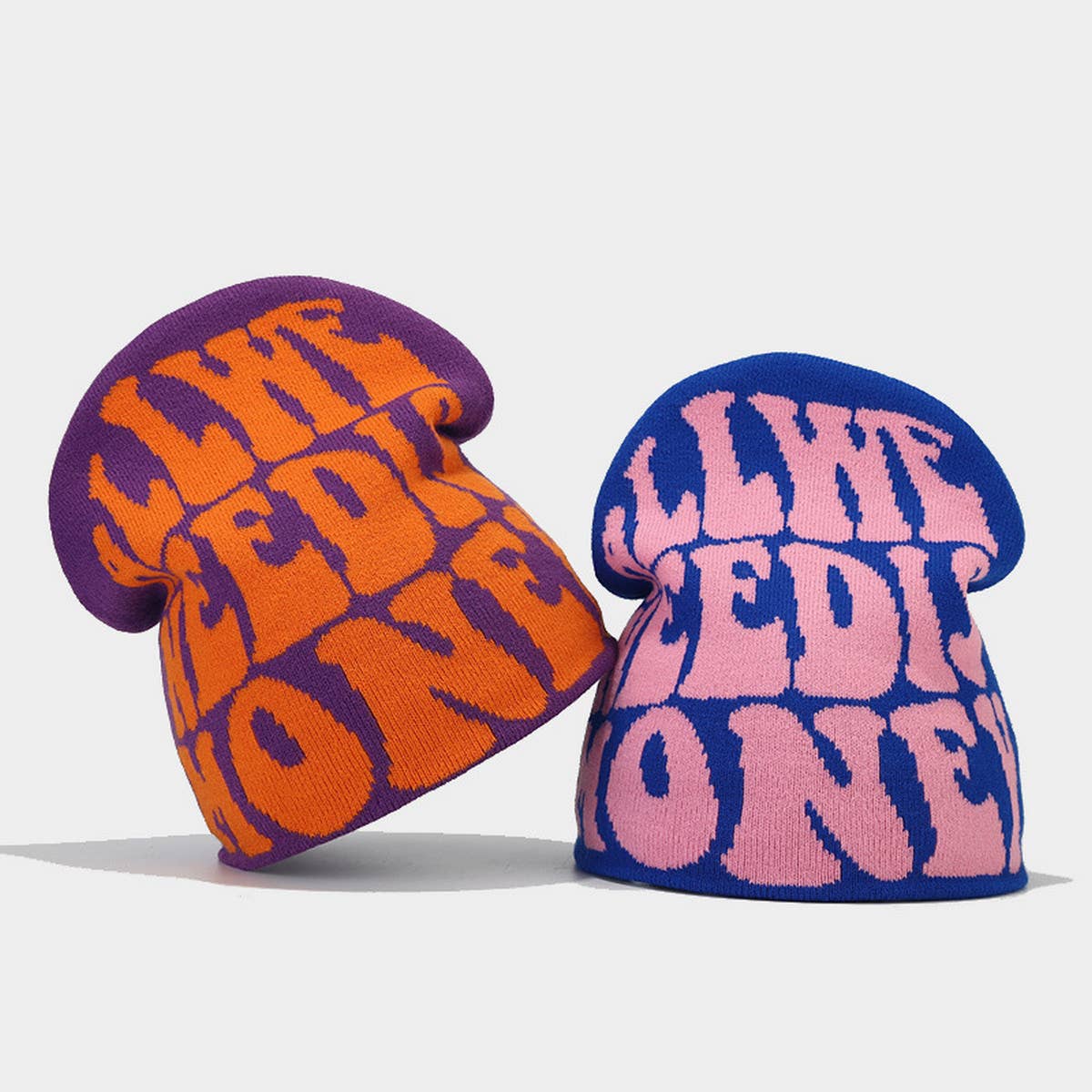 JACQUARD LETTERING PERSONALIZED KNITTED HAT_CWAH1587