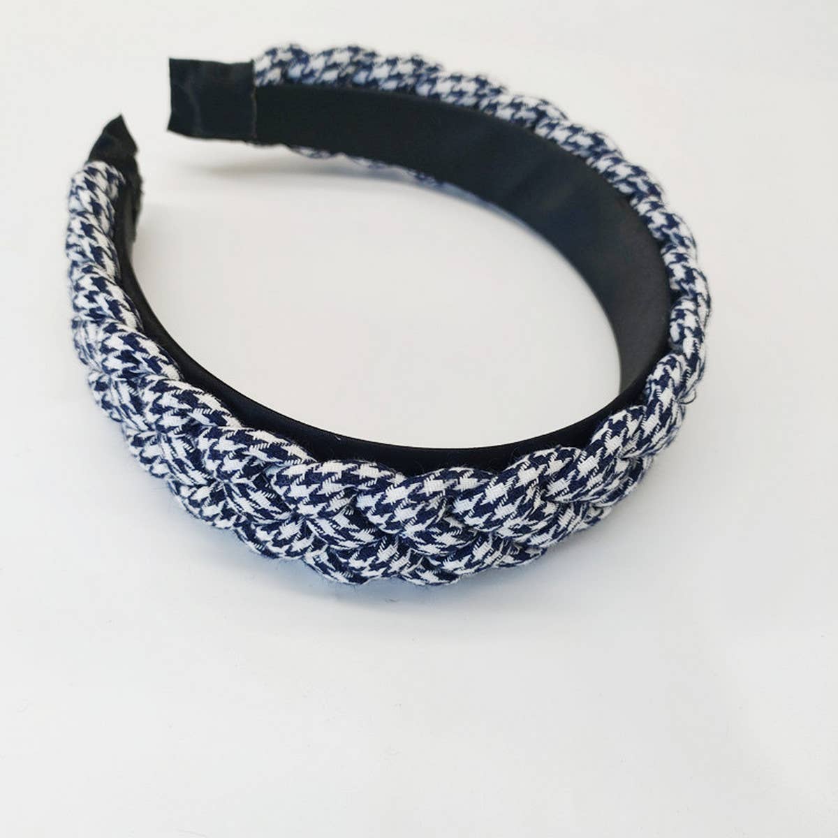 HANDMADE GEOMETRIC PLAID TWIST HEADBAND