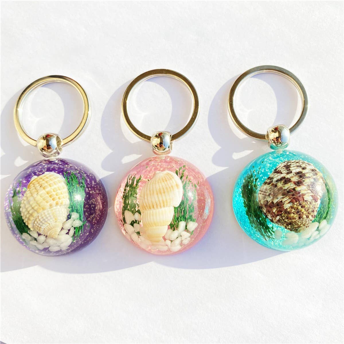 NEW CREATIVE CONCH CAR KEYCHAIN PENDANT