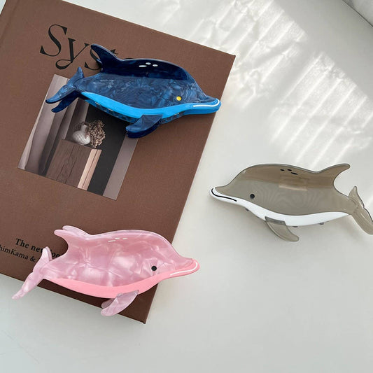 Dolphin Acetate Ocean Hair Claw Clip