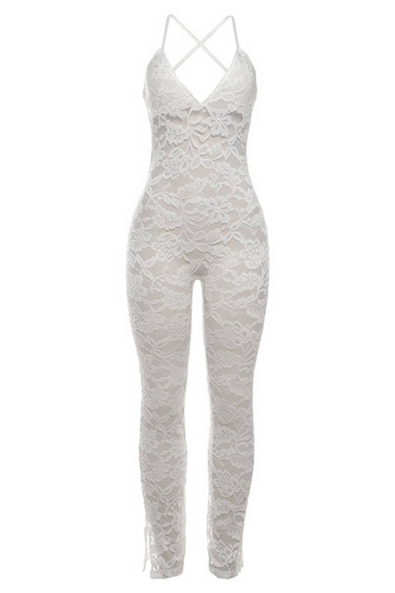 CWSBSSL0164_DEEP V HALTER BACK LACE SEE-THROUGH TIGHTS