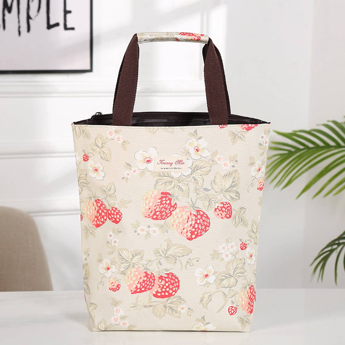 WATERPROOF FLORAL MULTI-LAYER CANVAS SHOULDER BAG_CUAB0189