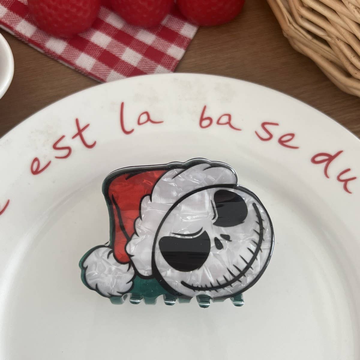 CWAHA07708_HALLOWEEN PUMPKIN GHOST CLAW HAIR CLIP