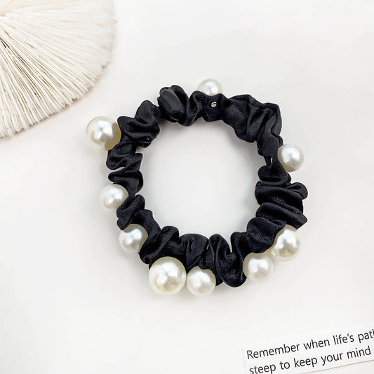 Elegant French pearl large intestine hair band