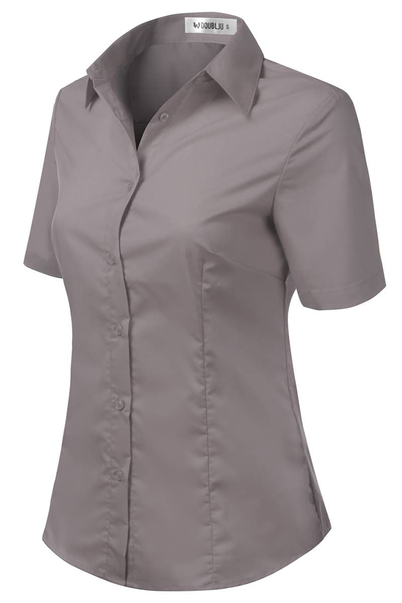 CWTSTS118_Slim Classic Short Sleeve Button Down Collar Shirt