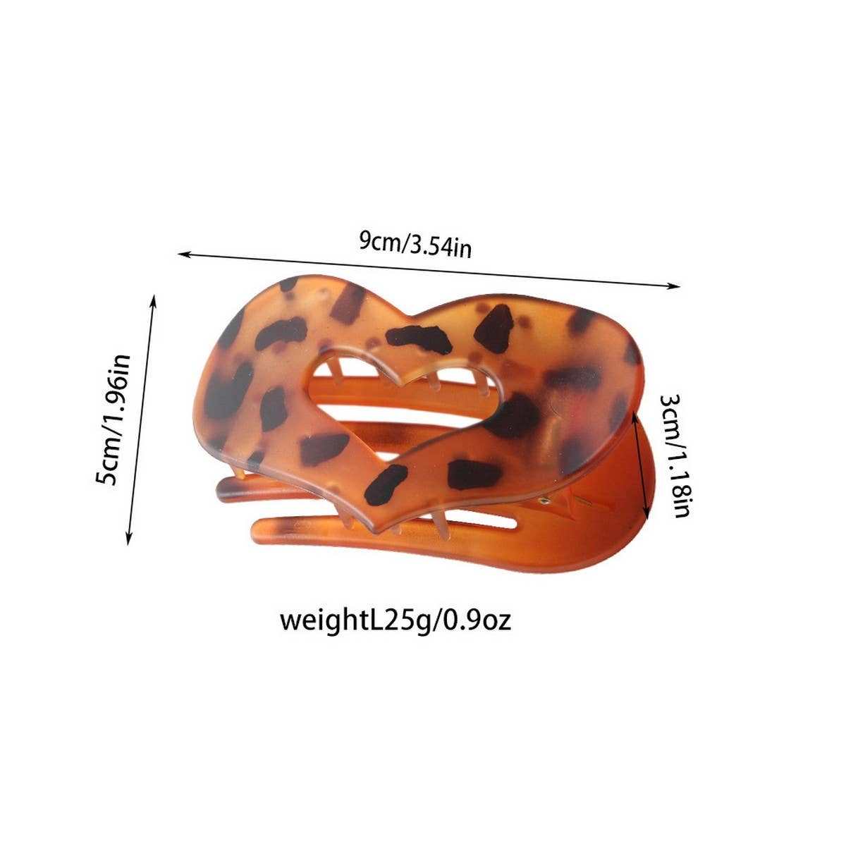 CWAHA07417_PC HEART HAIR CLAW CLIP STRONG GRIP FOR WOMEN