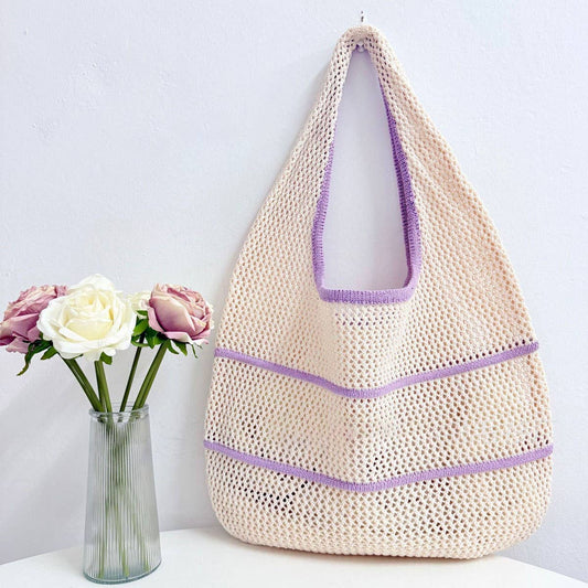 CUAB00634_DOPAMINE KNIT MESH SHOULDER BAG SUMMER HANDBAG