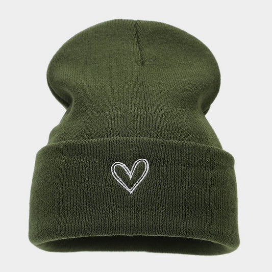 THICKENED HEART EMBROIDERED KNITTED HAT_CWAH1607