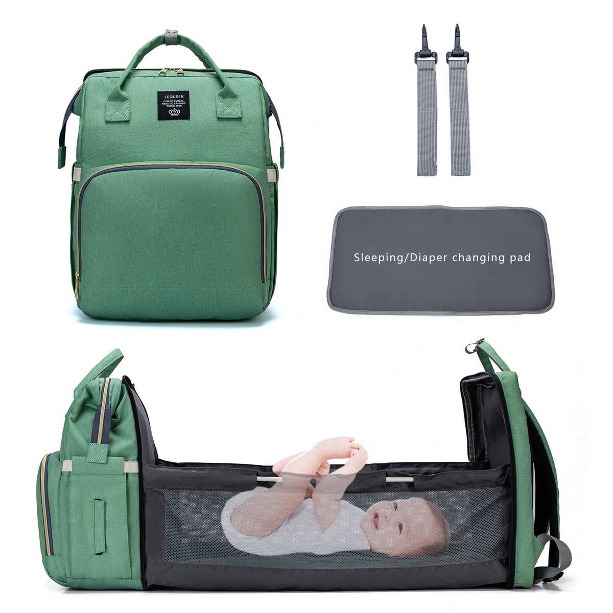 NEW PORTABLE FOLDING CRIB MOMMY BAG_CWAB2229