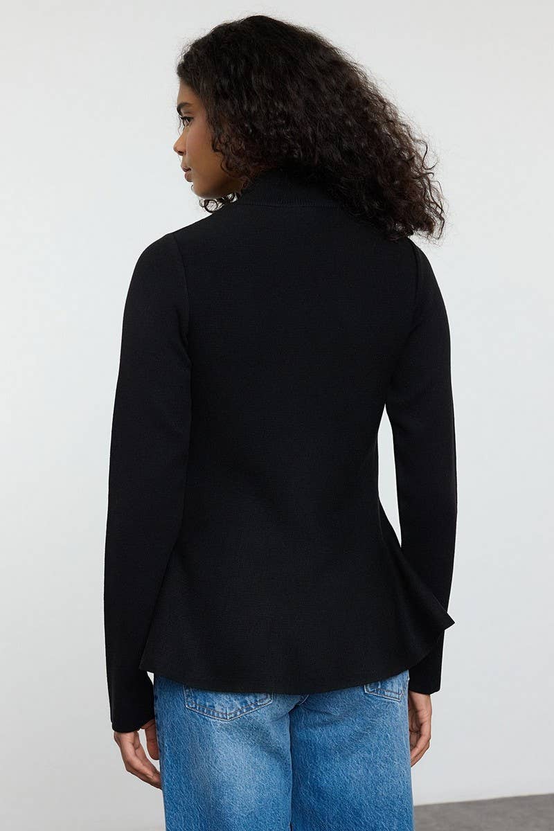 CWOSWL6956_SOLID COLOR HALF-HIGH COLLAR KNITTED SWEATER