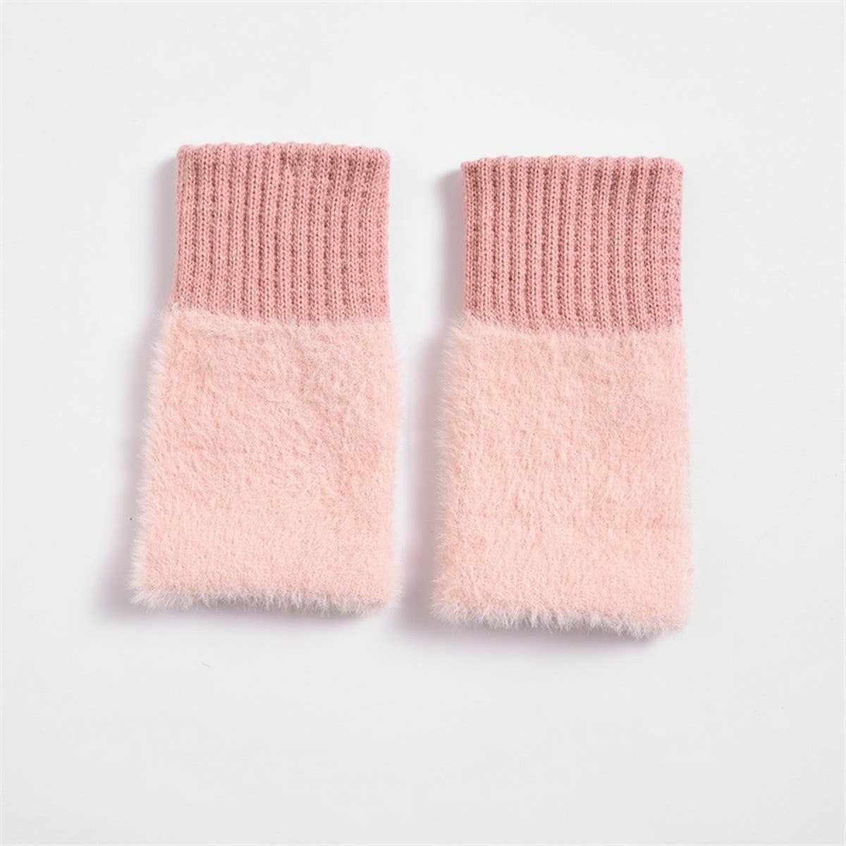 CWAG0276_THICKENED WATERPROOF MINK FUR FINGERLESS GLOVES
