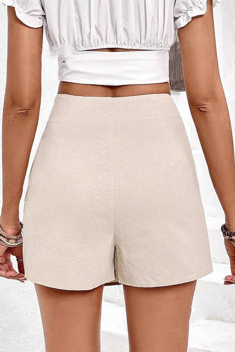 CWBSS0484_SOLID ASYMMETRICAL SKORT MINI SKIRT
