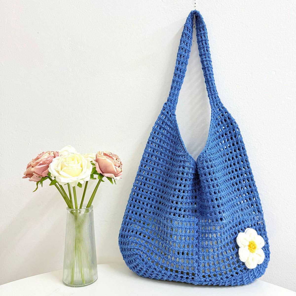 CUAB00625_2025 BOHO KNIT TOTE BAG LARGE CAPACITY BEACH BAG