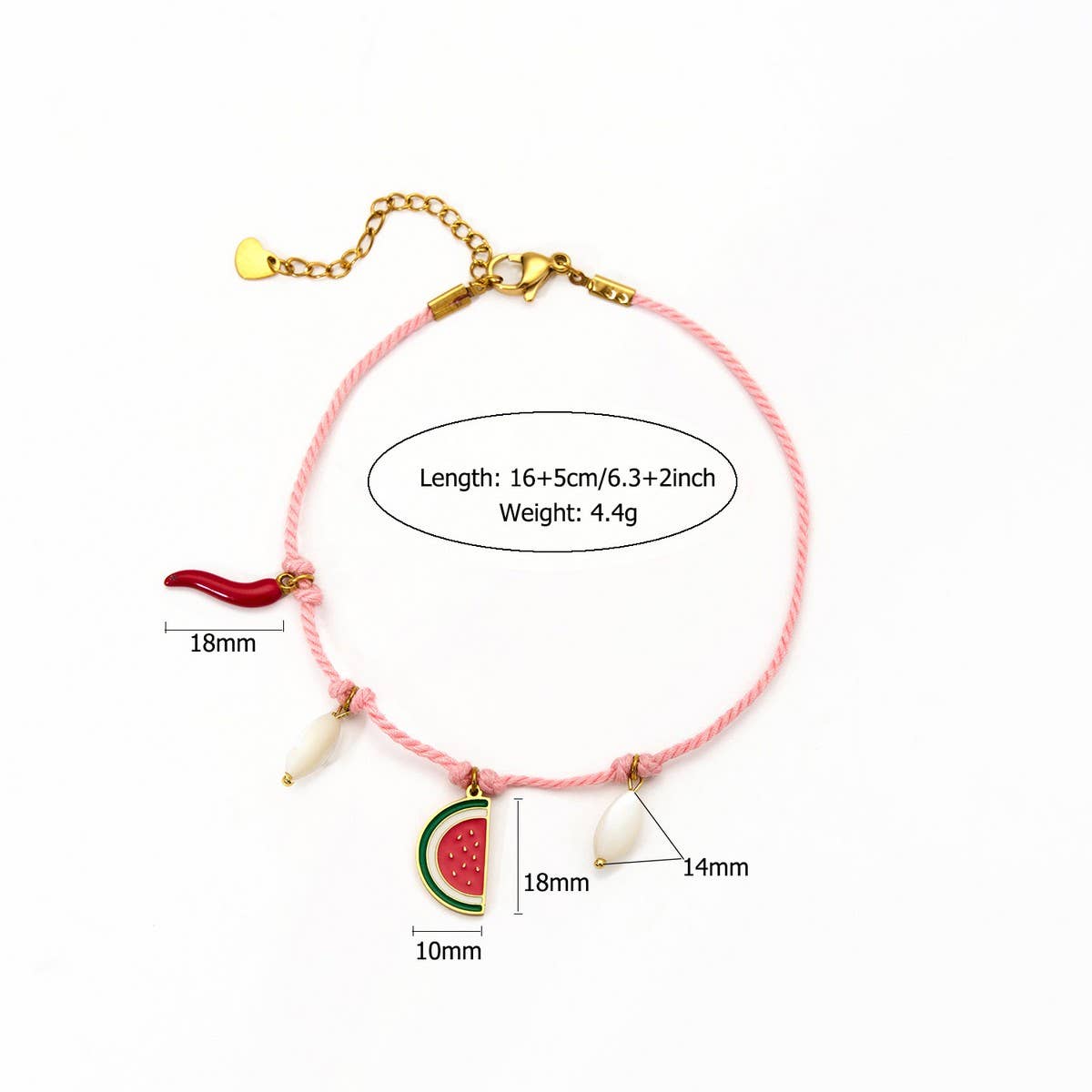 Creative Cotton Rope Bracelet with Shell & Eye