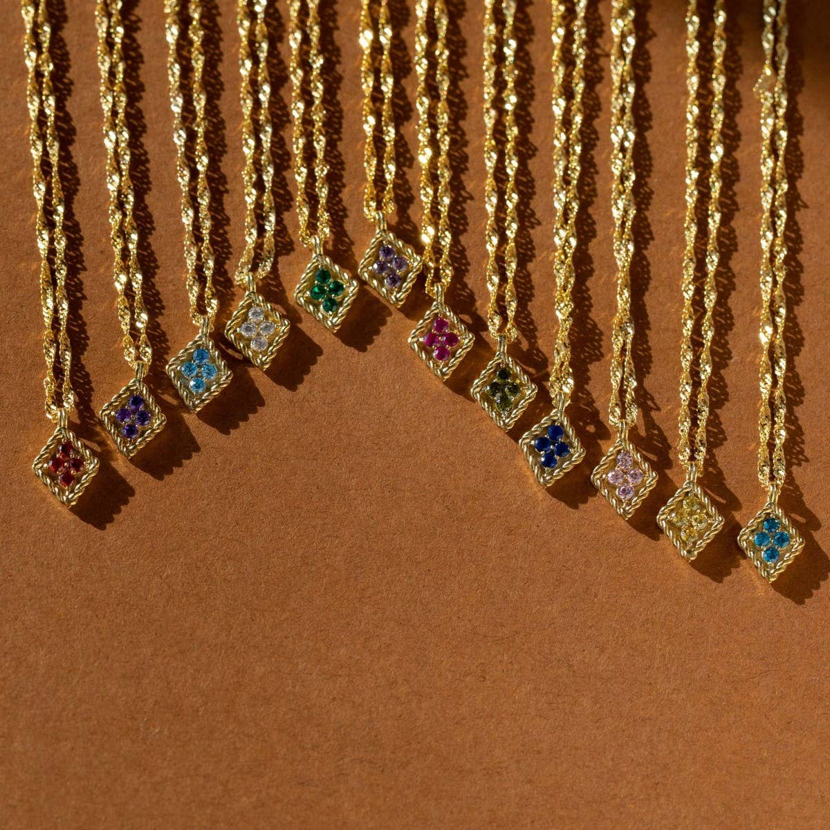 December birthstone colored zircon necklace