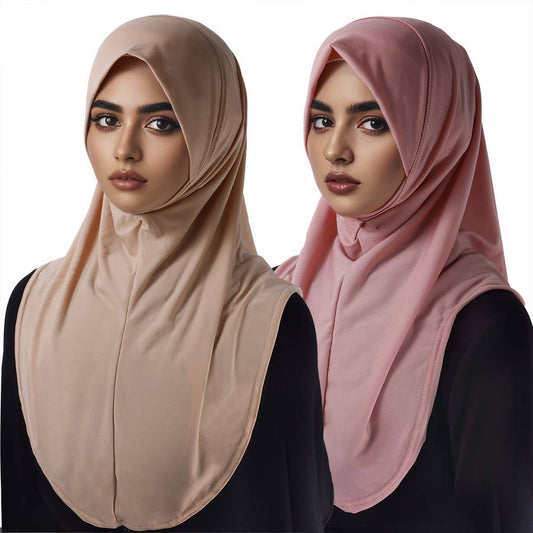 SOLID COLOR LOOSE PULLOVER ETHNIC HEADSCARF_CWASC2423
