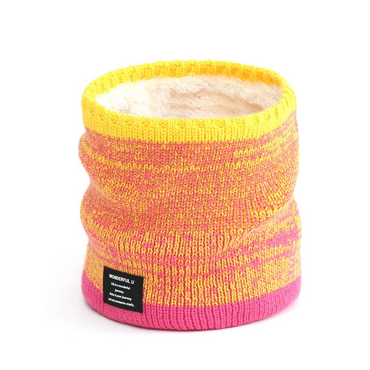 WINTER THICK GRADIENT WOOL KNITTED SCARF FOR WOMEN