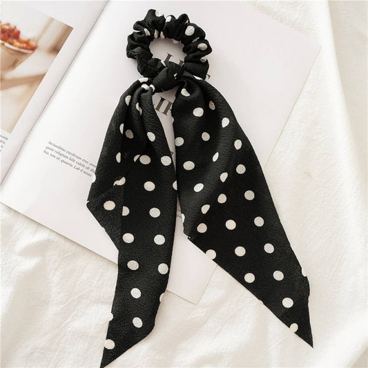 LONG FLORAL FABRIC RIBBON HAIRBAND HAIRACCESSORIES