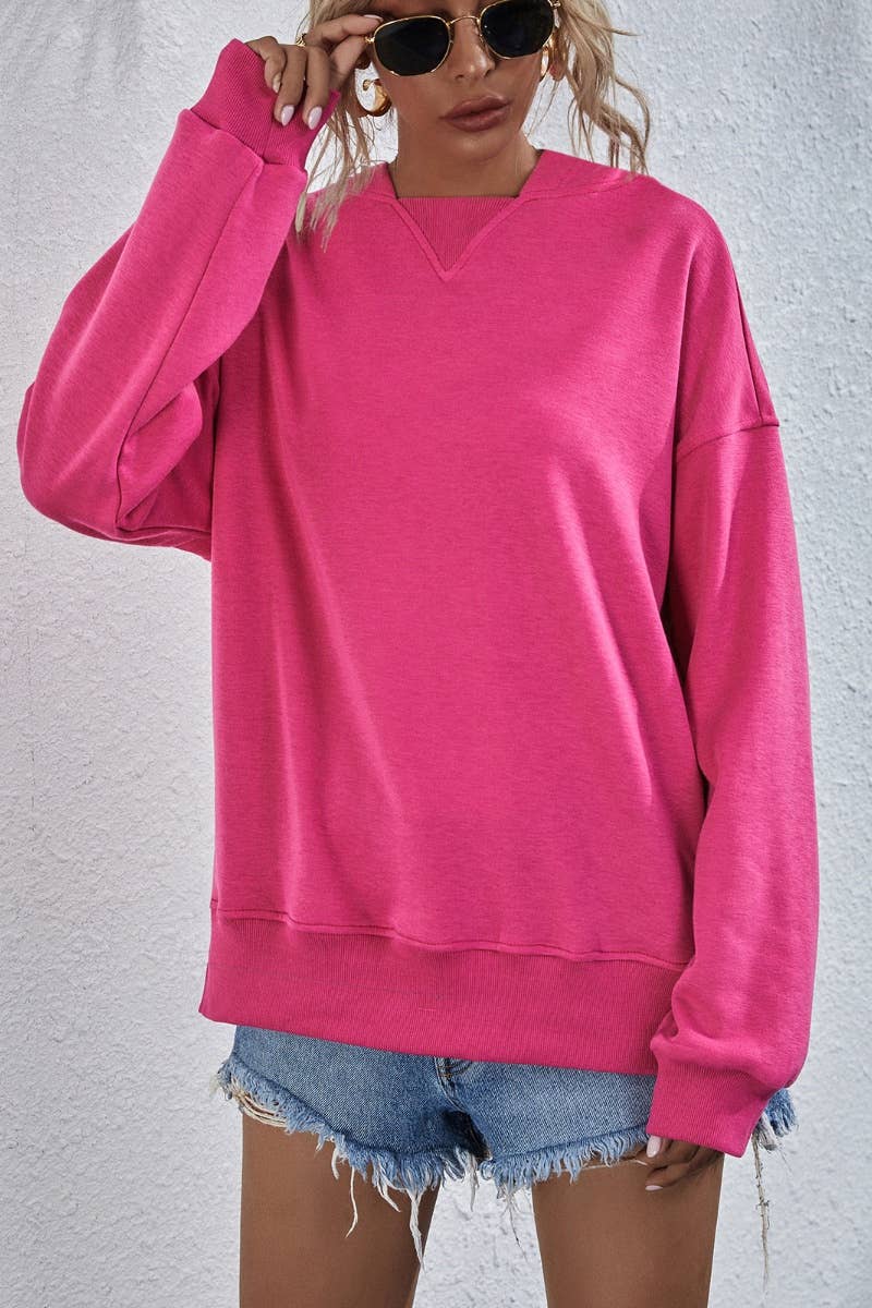 CWTBLL2619_WINTER CASUAL FLEECE LONG-SLEEVED HOODIE