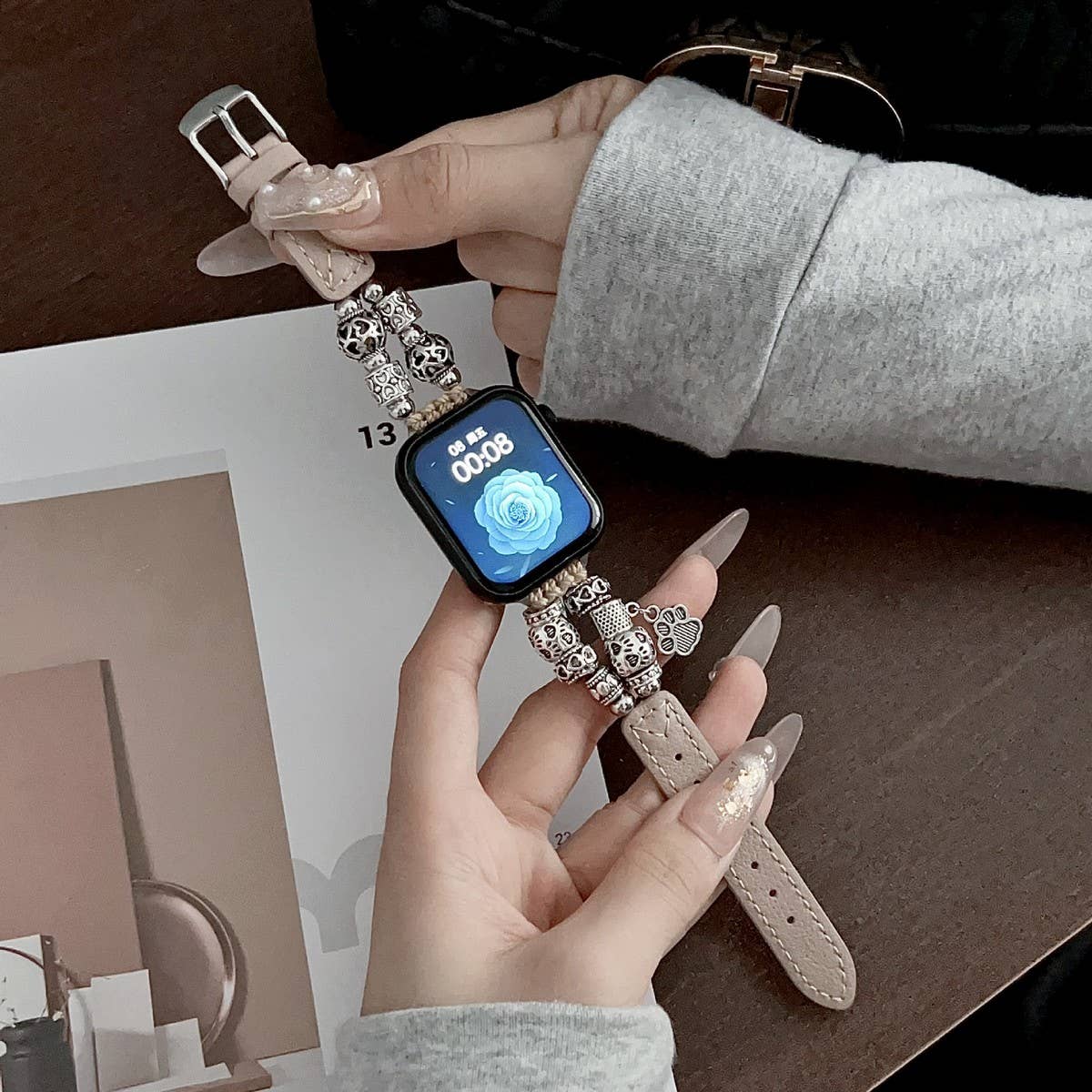 IWATCH9-1 SE TIBETAN SILVER WATCH STRAP