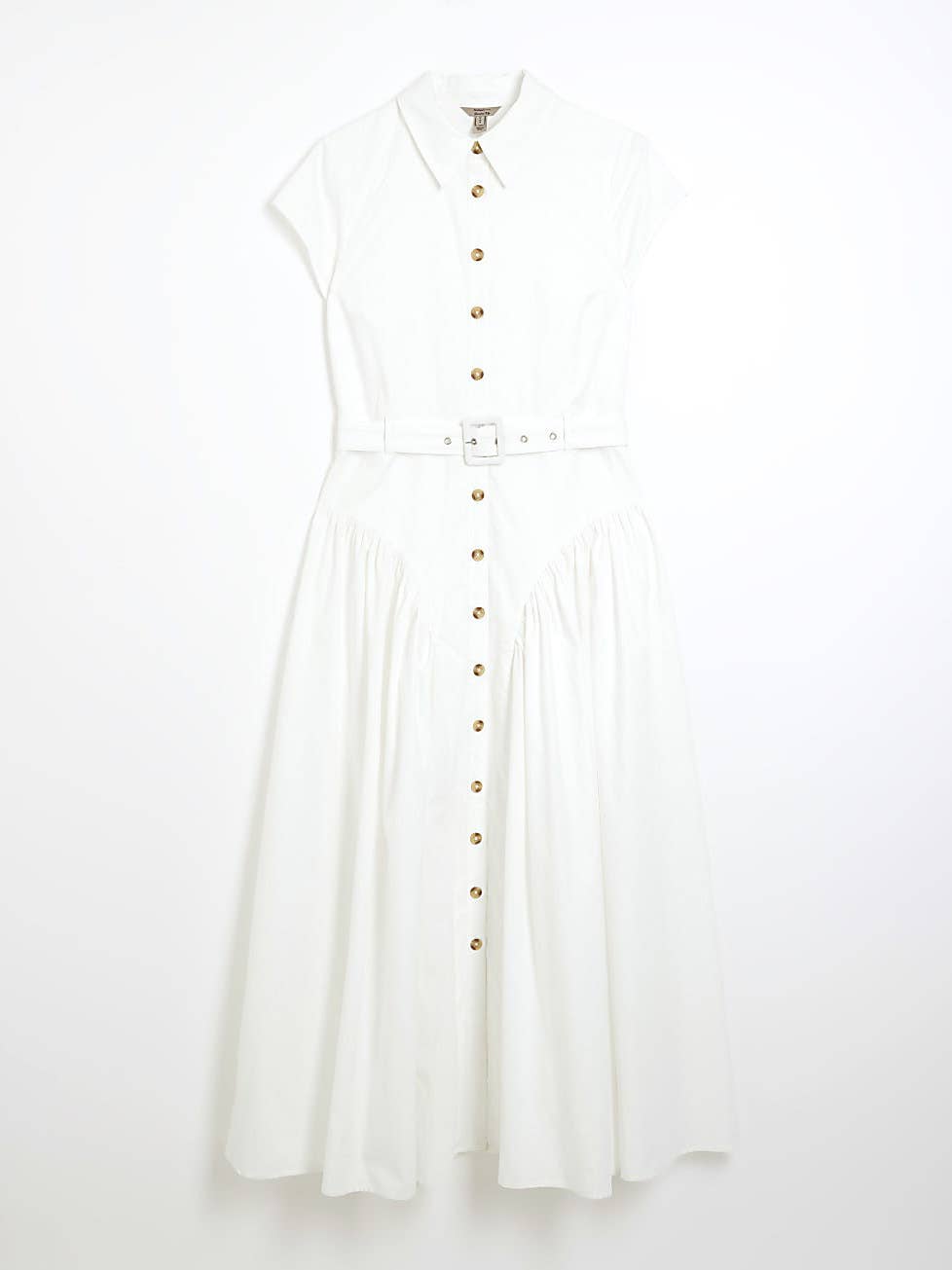 Collared single-breasted figure-hugging dress