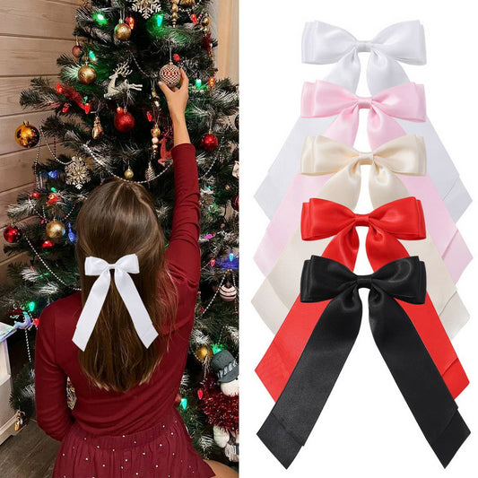 CHILDREN'S CANDY COLOR RIBBON BOW HAIRPIN